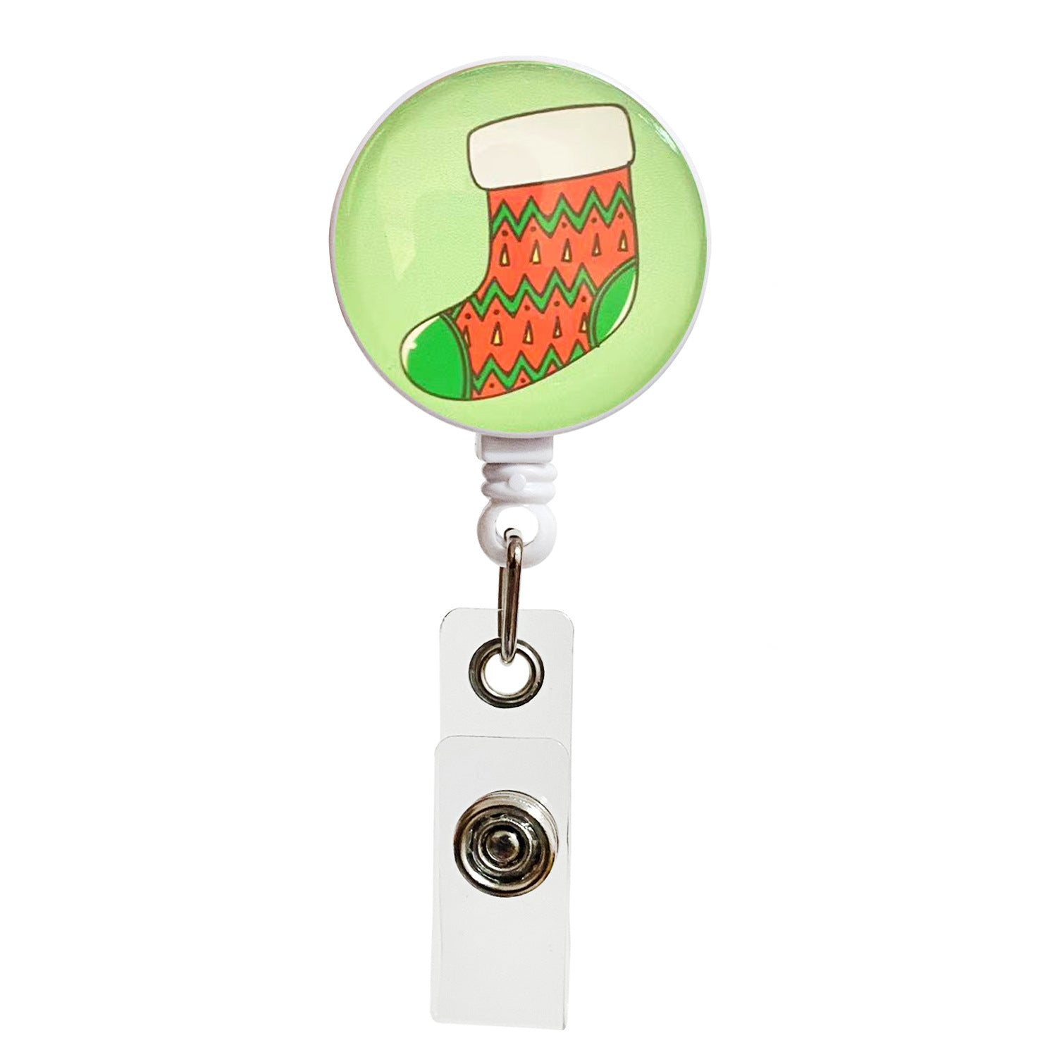 Wholesale Crystal Glass Christmas Stockings Telescopic Keychain